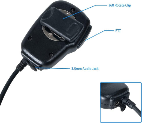 Remote Shoulder Speaker Microphone for Cxt195 PX655, Compatible with Two Way Radio