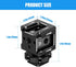 3 1/4"-20 Port Cold Shoe Mount Adapter with Thread for Camera Cage Flash LED Monitor Microphone, Aluminum Camera Triple
