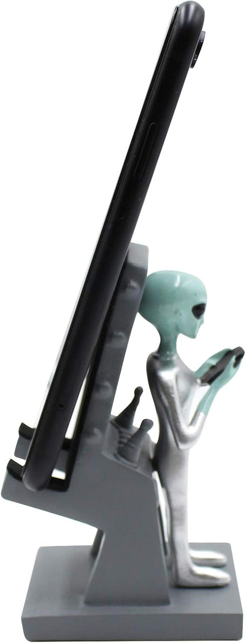 Cute Alien Shape Cell Mobile Phone Holder Stand for All Mobile Phones Desk Ornament