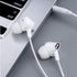 Wired Earbuds with Microphone – Noise Isolating Stereo Bass In-Ear Headphones for Smartphones, Tablets, iPads - White