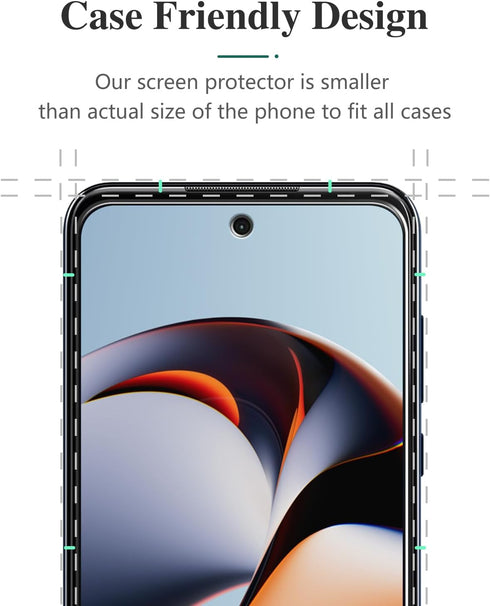 Pokolan Tempered Glass Screen Protector for Motorola Moto G Play (2023) - 9H Hardness, Bubble Free, Easy Install,