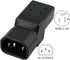 Conntek 30130 IEC C14 to NEMA 5-15R Plug Adapter, 10Amp