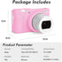 Rieibi ZV-1F Case, Soft Silicone Protective Case for Sony ZV1F/ZV-1M2/ZV-1 Mark II Vlog Camera, Lightweight ZV1F Case - Pink