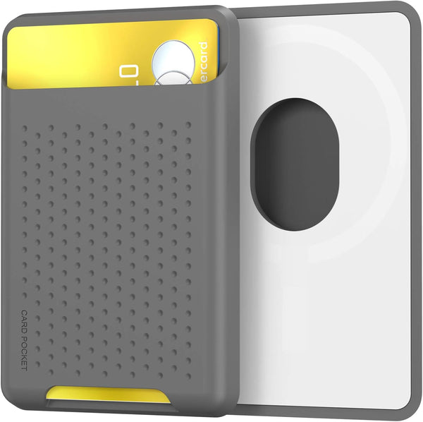 AHASTYLE MagSafe Wallet for iPhone 15/14/13/12/Pro Max/Pro/Plus/Mini, RFID Magnetic Card Holder Silicone Sleeve