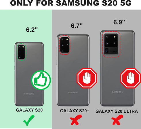 Silverback for Galaxy S20 Case,Moving Liquid Holographic Sparkle Glitter Case with Kickstand, Girls Women Bling Ring Stand Slim Case for Samsung Galaxy S20 - Green