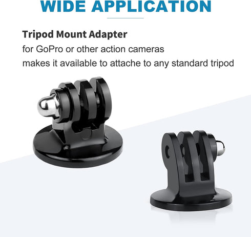 Tripod Mount for GoPro Tripod Mount Adapter with Thumb Screws Compatible with GoPro Hero 12 11 10 9 8 7 6 5 4 3 3+ 2 1 Session Fusion MAX DJI Osmo Action Camera