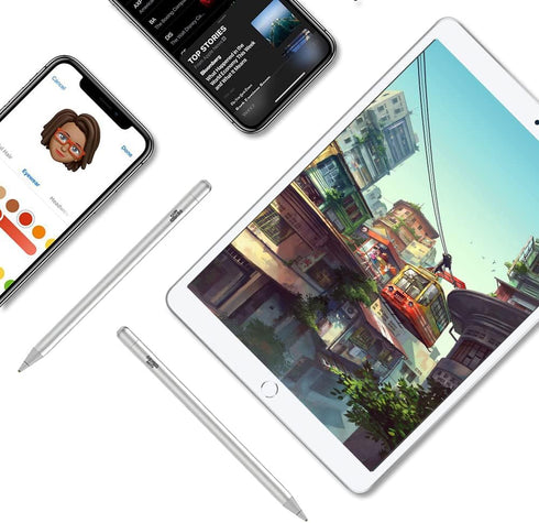 iPad Stylus, iPhone Stylus, Rechargeable Pen with 1.4mm Fine Tip for Drawing and Writing, Compatible with iPad