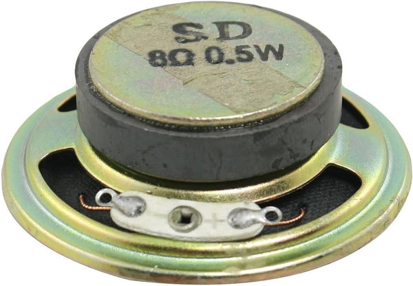 uxcell 2" Diameter Round Metal Shell External Magnet Speaker 8 Ohm 0.5W