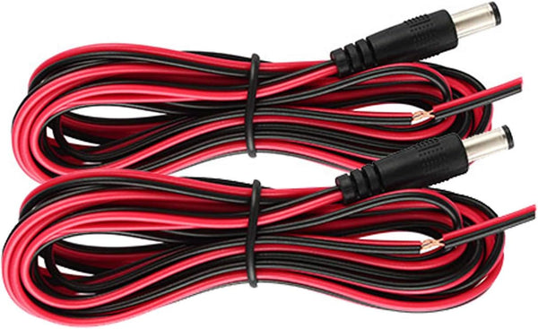 LeeKooLuu K11 Vehicle Power Cord Plug, 8.2 ft Extension Cable for Backup Camera, 2pcs