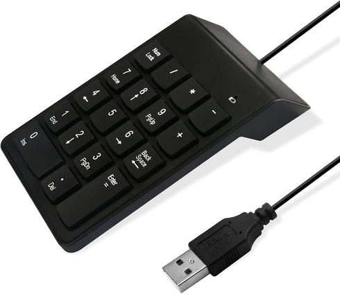 DFCROMI Numeric Keypad for Laptop, 10 Key USB Keypad, Portable Ultra Slim Mini