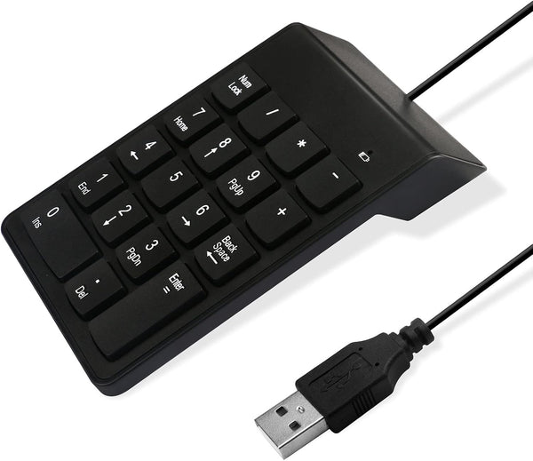 DFCROMI Numeric Keypad for Laptop, 10 Key USB Keypad, Portable Ultra Slim Mini