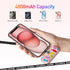 iWALK USB-C Portable Charger 4800mAh with Colorful Pattern, 20W PD Fast Charging Small Power Bank for iPhone, iPad, Pink