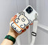SGVAHY Wallet Case for iPhone 13 Case Cute iPhone Case with Strap Lanyard Coin Purse Funny Phone Case Kawaii Soft Silicone Shockproof Cover iPhone 13 Case for Women Girls (Bear White)
