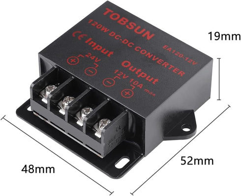 DC 24V to DC 12V 10A 120W Step Down Buck Converter Voltage Regulator Mini Module for Power Conversion