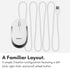 Macally Silent Wired Mouse, Slim & Compact USB Mouse for Apple Mac or Windows PC Laptop/Desktop (White)