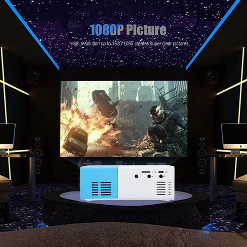 Mini Projector, 1080P Full HD LED Video Projector, Indoor/Outdoor Portable for Home and Travel
