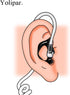 Replacement Soft Silicone Eardud Earmold for Walkie Talkie Audio Kit, Air Acoustic Tube Earpiece Headset (Medium,
