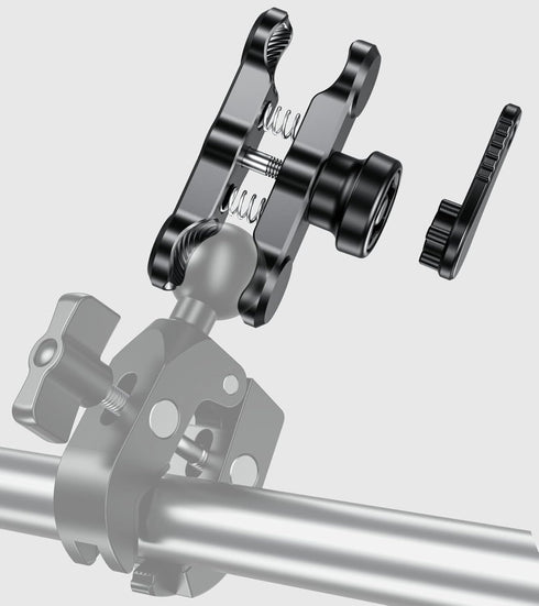 BRCOVAN Anti-Theft Aluminum Alloy Double Socket Arm for RAM Mounts B Size 1'' Ball & Motorcycle Phone Holder