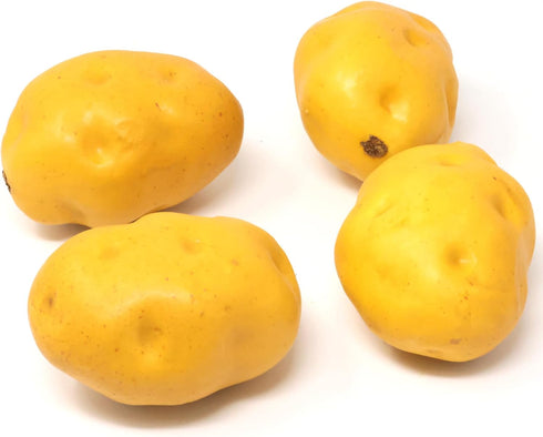Honbay 4PCS Fake Potatoes Foam Artificial Potatoes Model Ornament Simulation Vegetable for Home Party Tabletop