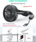 3 5V TriPole Car Fan for Rear Seat USB Powered Powerful Speed Fan with Adjustable Clip for Vehicles SUV RV