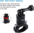 PULUZ Bike Camera Handlebar Mount for GoPro Hero 12/11/10/9/8/7/6, 360 Degree Rotation Aluminum Bicycle Bracket for DJI