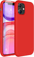 Miracase iPhone 11 Case (6.1") - Red Liquid Silicone Gel, Full Body Shockproof Cover with Screen Protector.
