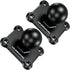 2 PCS 1" Ball Mount with Aluminum Alloy Square Plate, Universal Mounting Base for Garmin, Lowrance, Humminbird