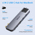 USB C Adapter HDMI Hub for MacBook Pro/Air M1M2M3, Multiport Adapter with HDMI, Ethernet, Thunderbolt 3