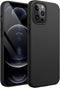 JETech Silicone Case for iPhone 12 Pro Max, Silky-Soft Touch Full-Body Protective Phone Case, Shockproof Cover (Black)