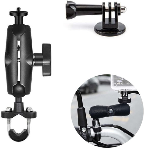 Motorcycle Camera Mount for GoPro, Handlebars Mount 1"/25mm Ball Compatible with RAM Mounts B Size