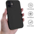 AOTESIER Shockproof iPhone 12 Mini Case, Food Grade Liquid Silicone with Soft Anti-Scratch Microfiber Lining, Black