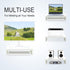 14.2 inch (White-14.2 inch) TEAMIX White Monitor Stand Riser, Wood Monitor Riser with Storage for Desk Small Monitor