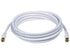 Monoprice Coaxial Cable with F Type Connector - RG6, Quad Shield, CL2, 10 Feet, White