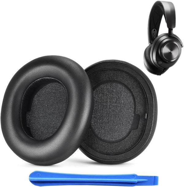 Replacement Earpads for Steelseries Arctis Nova Pro Wireless Headphones, Softer Leather Headset Ear Pads Cups (Black)