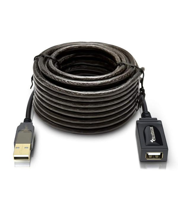 BlueRigger 32FT USB Extension Cable - Active USB 2.0 Male to Female Repeater for Game Consoles, Printers, Cameras &