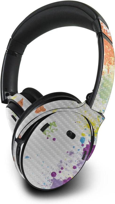 MightySkins Carbon Fiber Skin for Bose QuietComfort 45 Headphones | Durable, Protective, Easy to Apply | Splash of Color