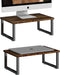 Simple Trending 2 Pack Monitor Stand Riser, Wood Desk Storage Organizer for