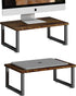Simple Trending 2 Pack Monitor Stand Riser, Wood Desk Storage Organizer for