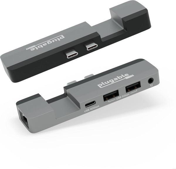 Plugable 5-in-1 USB C Hub Multiport Adapter for MacBook Pro 14/16 Inch, Macbook Air M2 - USB-C 40Gbps Port