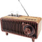 YIONGTAF Retro Portable Rechargeable FM Radio Bluetooth Speaker with Dual Speaker Stereo, AUX/USB/TF/MP3