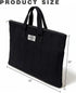 JINGJU-DESIGN 13" Commuting (15"x11") Canvas Tote Bag for Women | Japanese Minimalist Laptop Bag Fits Notebook & iPad |