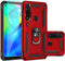 Heavy Duty Case for Moto G Power 2020 with Screen Protector, Magnetic Kickstand, 16ft Drop Tested, Red