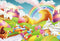 AOFOTO 5x3ft Candyland Backdrop Fantasy Giant Lollipop Candy Land Candy Themed Party Decorations