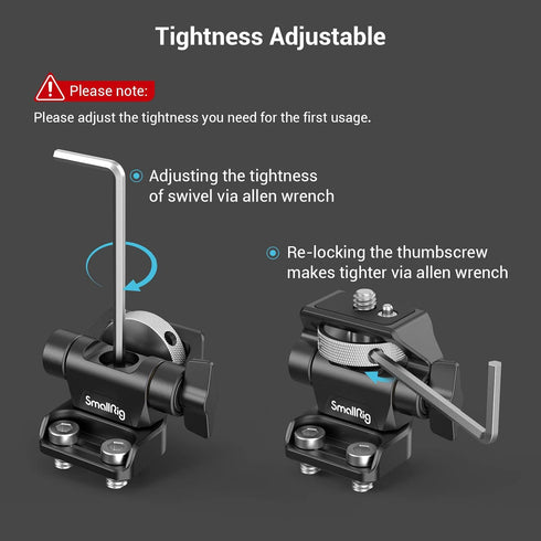 SmallRig Monitor Mount Swivel 360° and Tilt 180° Adjustable Bracket for 5" and 7" Monitor - 2904B