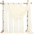 Wedding Arch Draping Fabric, 4 Panels 28" x 19ft Ivory Wedding Arch Drapes for Ceremony, Sheer Backdrop