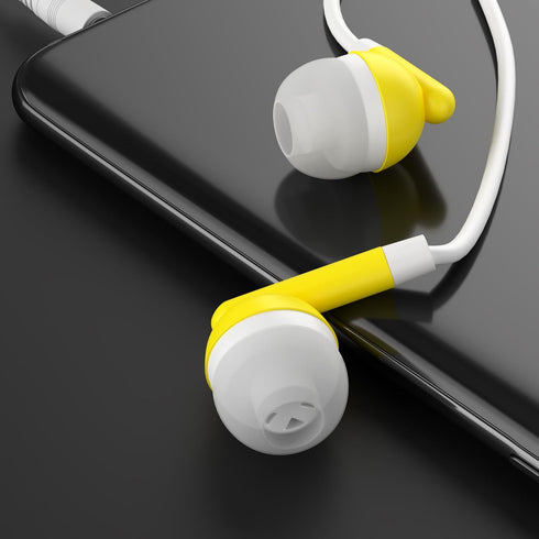 Maeline Bulk Earbuds with Microphone, Noise Isolating in-Ear Headphones for Classroom, Library, Travel, 3.5mm Wired