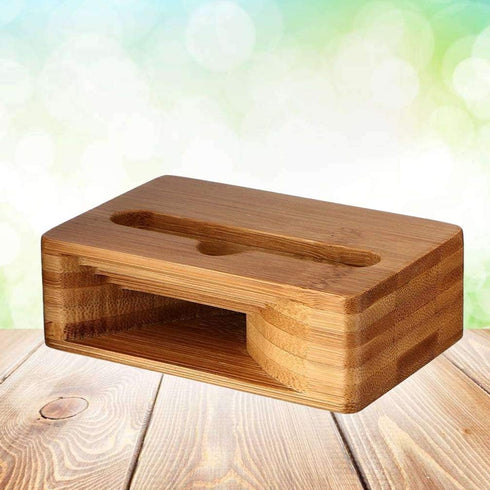 Cell Phone Stand with Speaker Sound Amplifier, Upgrade Wood Phone Holder for Desk, Portable for Home Office
