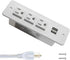 Conference Recessed Power Strip with USB, Mountable Power Outlet Built-in Desktop Workbench Drawer Cabinet, 10'ft Heavy