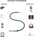 tisino 3.5mm to 1/4 Headphone Jack Adapter Cable, 10 Feet for Headphones, Amplifiers, and Home Theater.