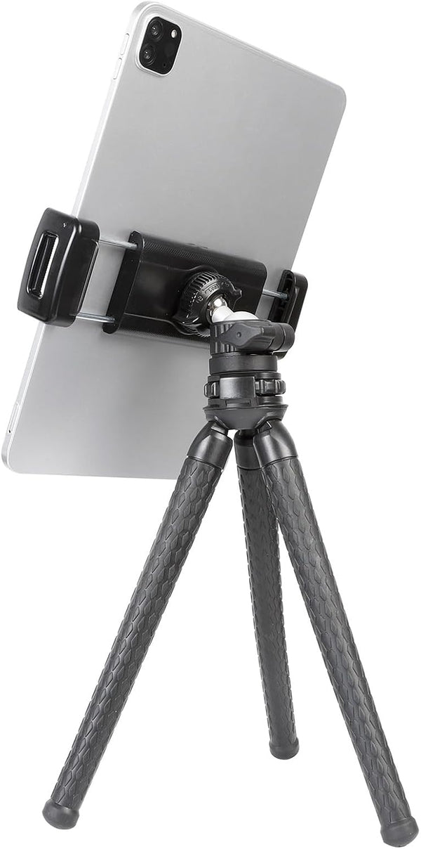ZUZUXI Mini Tripod for iPad, Flexible Desk Stand with 360 Ball Head, Portable